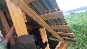 Закрываем фронтон евро вагонкой!