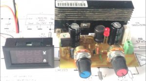 2ч.БП на LM2576, подключаем V/A метр, и проверяем плату на КЗ и регулировку U и I.