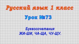 Русский язык 1 класс (Урок№73 - Буквосочетания ЖИ-ШИ, ЧА-ЩА, ЧУ-ЩУ.)