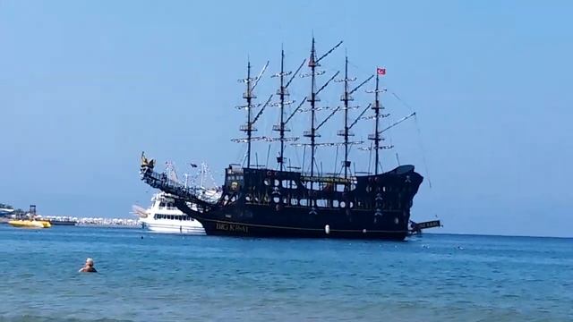 Турция Отель ASKA JUST IN BEACH 5* Пляж Пиратский кораблик смотреть онлайн