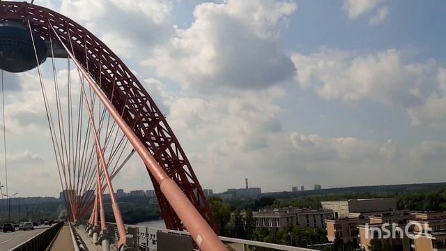 Пешеходная прогулка по Живописному мосту. Из Крылатского в Щукино смотреть онлайн