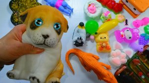 АСМР СКВИШИ и антистрессы распаковка АСМР сквишей и антистрессов ТАБА лапки 🐾