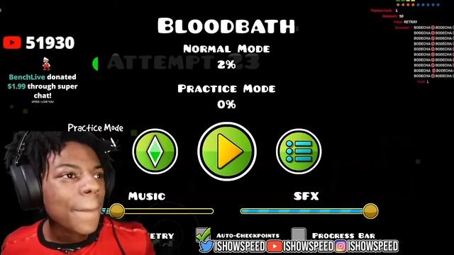 IShowSpeed Plays Geometry Dash