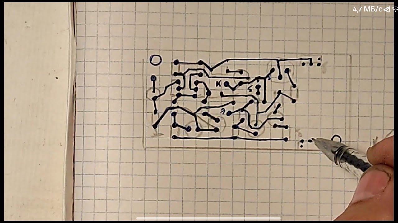 Разработка платы и перенос в Sprint Layout. УНЧ из деталей конструктора времен СССР. смотреть онлайн