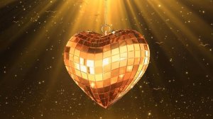 Футаж - Фон Золотое сердце  Background Golden Heart