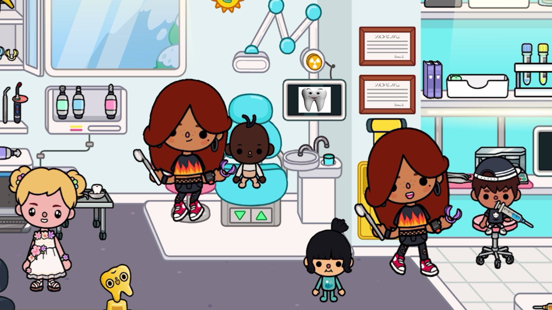 ДЕТСКИЙ САД В ИГРЕ ТОКА БОКА! ПРИЕМ У СТОМАТОЛОГА🦷 куклы ЛОЛ😜 мультик смешная анимация ДАРИНЕЛКА смотреть онлайн