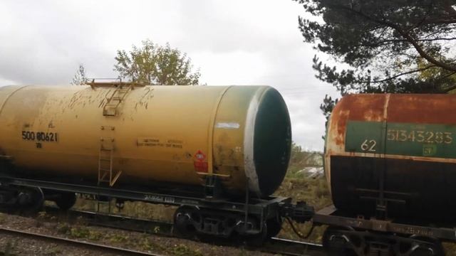 ТГМ6Д-051, ТЭ114-0067 С цистернами. смотреть онлайн
