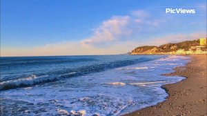 Лермонтово в апреле 2025. Как выглядит пляж сегодня. Погода и море в Лермонтово. Туапсинский район