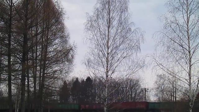 Электровоз ВЛ10 с грузовым поездом перегон Латышская-Нара(Наро-Фоминск)07.03.2015 смотреть онлайн