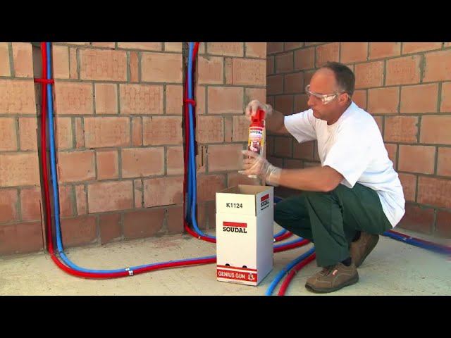 Использование монтажной пены с аппликатором Soudal Genius Gun