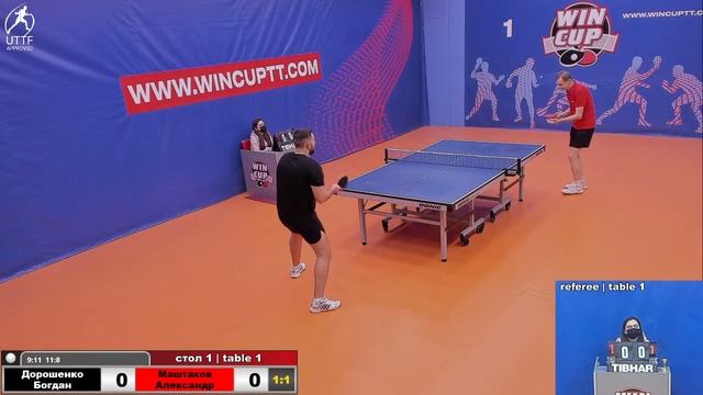 Дорошенко Богдан 3-1 Маштаков Александр Турнир Восток 4 WINCUP 19.01.22 Прямая трансляция Зал 1 смотреть онлайн