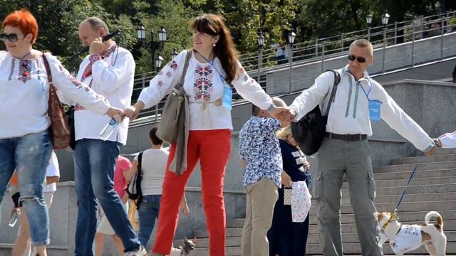 Живая цепь из вышиванок Одесса 2017 смотреть онлайн