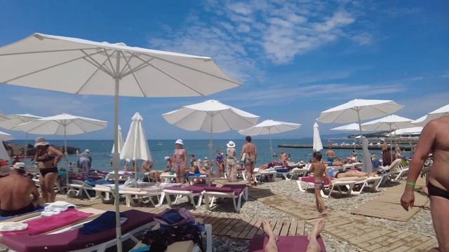 ДИВНОМОРСКОЕ🌞😊УТРО НА ПЛЯЖЕ ГОЛУБАЯ ДАЛЬ ⛱️👍#дивноморское #черноеморе #дивноморск смотреть онлайн