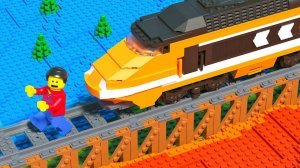 Мультики LEGO. Детские мультики про машинки Поездка на Лавовом поезде мультфильмы для малышей онлайн