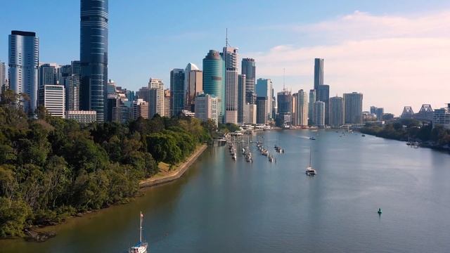 Город Брисбен в формате 4k. Австралия, места для посещения в Брисбене смотреть онлайн