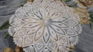 МИНИ - СКАТЕРТЬ КРЮЧКОМ НА КРУГЛЫЙ СТОЛ. ЧАСТЬ 1