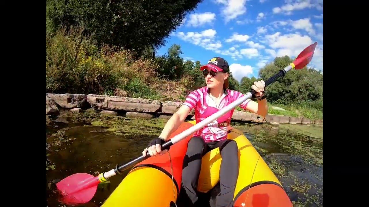 kayaking in Kaliningrad, on the Pregolya river смотреть онлайн