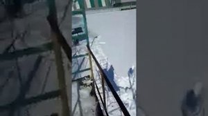 Прыжки в снег с большой высоты