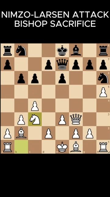 NIMZO LARSEN BISHOP SACRIFICE #chess #chessmaster #chessopenings смотреть онлайн