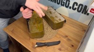 Неудачная распаковка цинка учебных патронов 5,45х39. Смешно, смотреть до конца