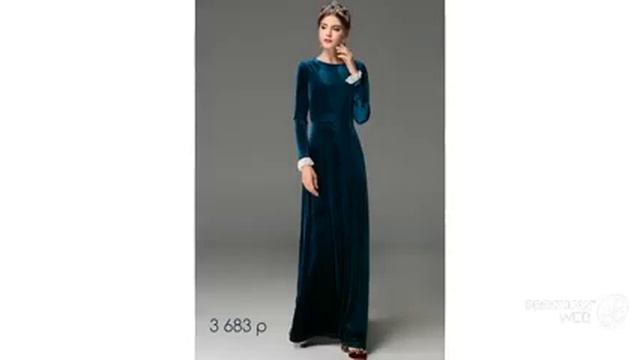 Одежда с AliExpress - красивое бархатное платье в пол смотреть онлайн