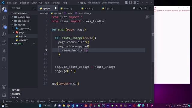 Маршрутизация и навигация на Python Flet - создание графического интерфейса смотреть онлайн