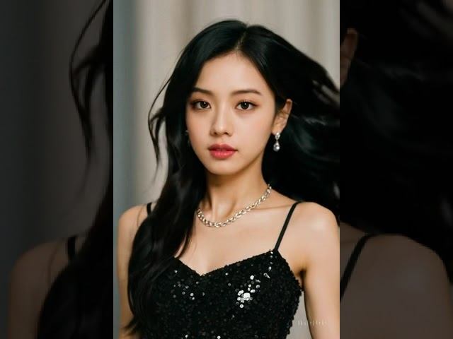 “Elegant Portrait in Black Dress – Timeless Beauty” смотреть онлайн