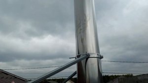 Жёсткая растяжка для дымохода, хомут для жёсткой раст?