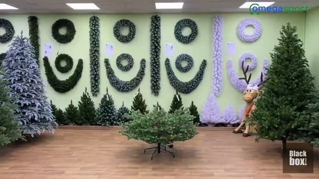 ОБЗОР искусственной ели Городская 100% литая, зеленая с лампами смотреть онлайн