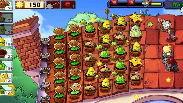 Зомби против растений уровень 4 крыша. Plants vs Zombie level 4 roof смотреть онлайн