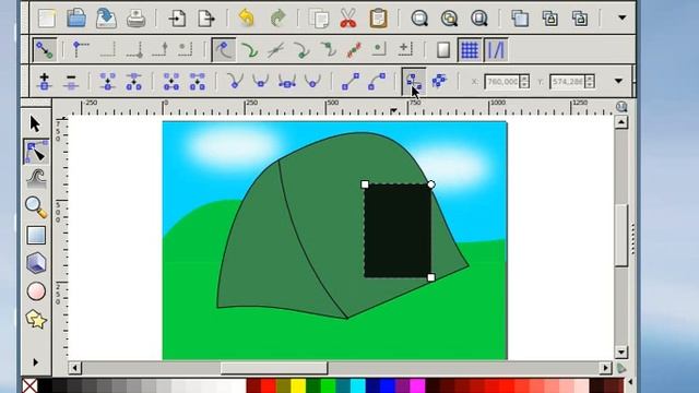 Малюємо палатку в Inkscape-5 смотреть онлайн