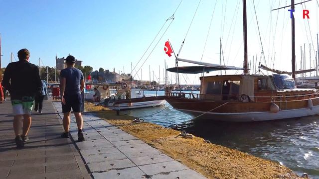Turkey. Walking Bodrum,Bodrum Marina. walking tour. Бодрум марина,Турция 4 k (UHD) 60 FPS смотреть онлайн