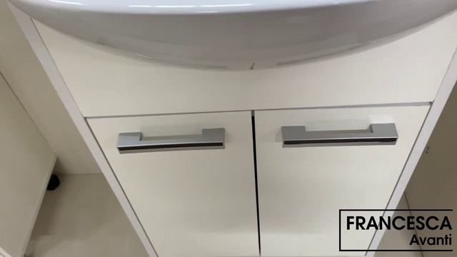 Тумба с раковиной Francesca Eco 50 белый (2 дв. ум. Уют 50) смотреть онлайн