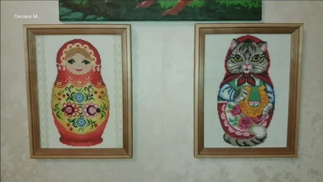 Вышивка Кошка-матрёшка.mp4