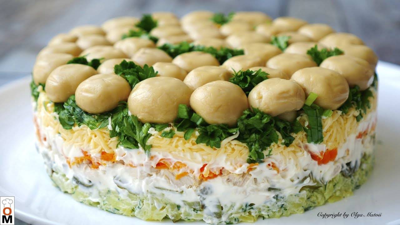 Салат «ГРИБНАЯ ПОЛЯНА» Серьезный Конкурент Оливье смотреть онлайн