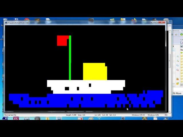 as010Assembler псевдографический редактор смотреть онлайн
