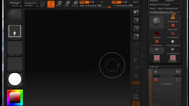 ZBrush ZProject Brush смотреть онлайн