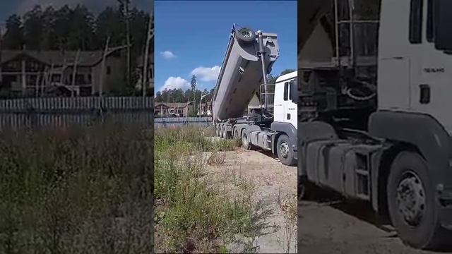 Речная галька 5-15 мм, разгрузка смотреть онлайн