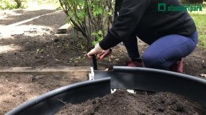 Установка садового пластикового бордюра Канта/Канта Pro. Приствольный круг. Разграничение грядок