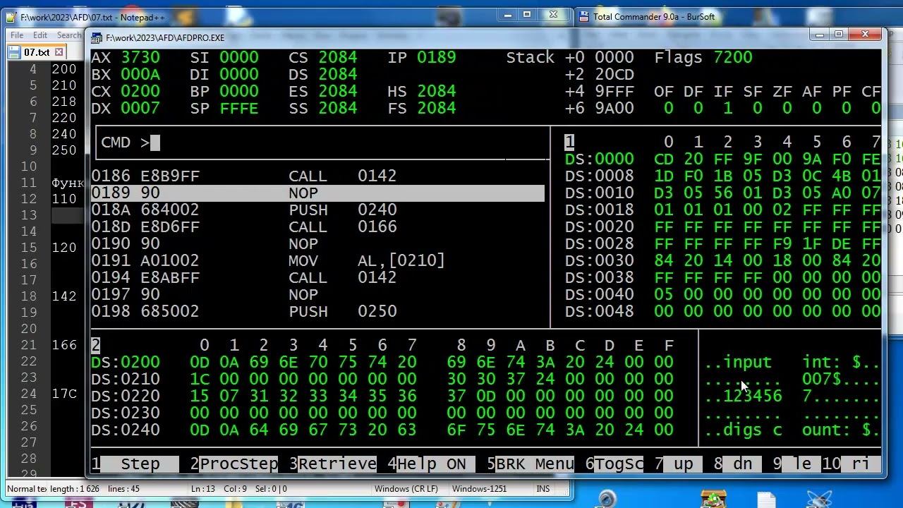 as007 Assembler функции и процедуры смотреть онлайн