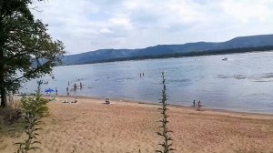Кемпинг у Волги ЛИМАН с видом на Жигулевские горы. Федоровские луга. Тольятти.