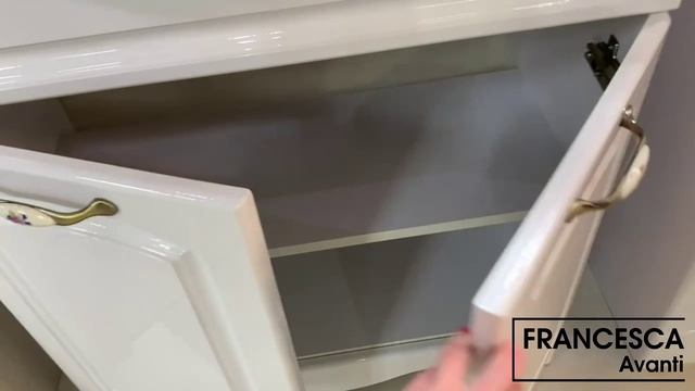 Тумба с раковиной Francesca Империя 70 белый (2 двери, ум. Erica 70) смотреть онлайн