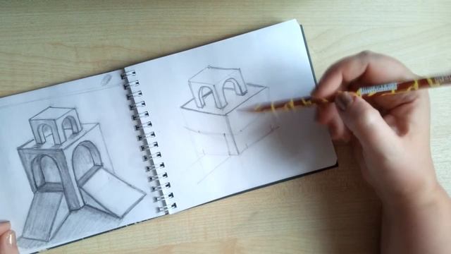 Учусь рисовать. День седьмой. Кубы_ продвинутый уровень смотреть онлайн