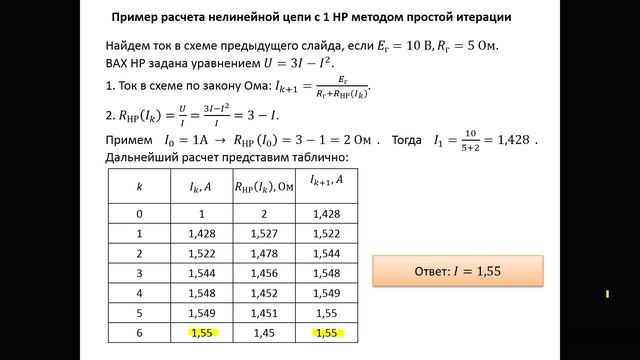 Нелинейные цепи постоянного тока. Часть 3.