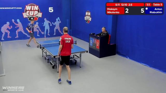 16:00 Николенко Максим 3-2 Рябухин Антон стол 5 ЮГ-4 07.07.22 смотреть онлайн