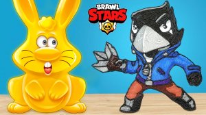 ВОРОН CROW ИЗ БРАВЛ СТАРС И МОХНАТЫЙ ГВОЗДЬ ДЛЯ ЖЕЛЕЙНОГО ЗАЙЦА ХАРИТОНА