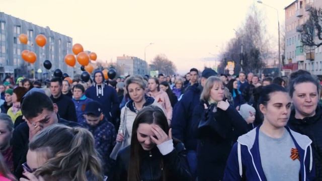 Акция "Живая Георгиевская лента". Коряжма, 07.05.2018г. смотреть онлайн