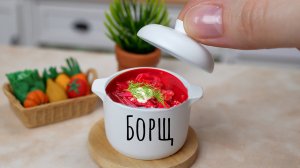 Очень Вкусный Мини Борщ с Курицей 😋 Мини Еда 🤩 Мини Кухня