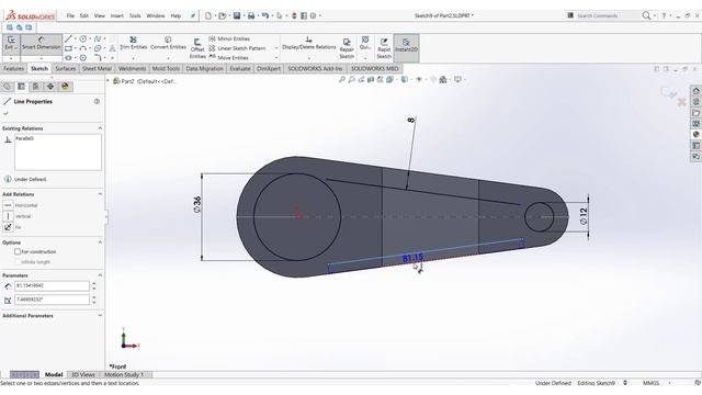 Swing Arm Solidworks Modelling using Profile-Based Approach смотреть онлайн