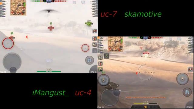 WoT Blitz double playing ИС-4 / ИС-7 ВЗВОД разделенный экран смотреть онлайн